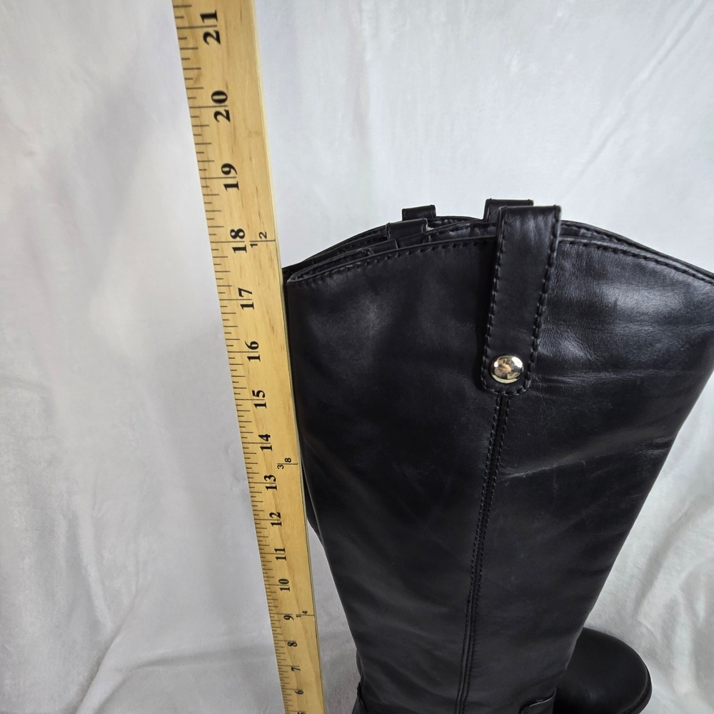 INC International Concepts Fawne Black Leather Tall Riding Boots Womens 9.5M - Picture 13 of 13